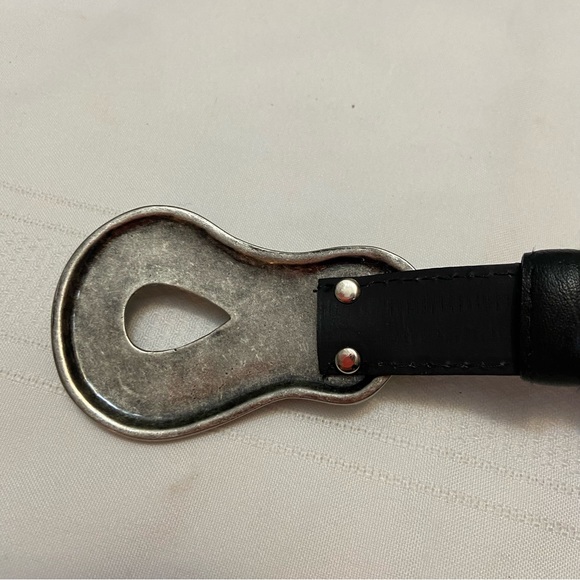 Black Womens Stud Embellished Adjustable Belt - Adjust 24” to 42” - Picture 5 of 8